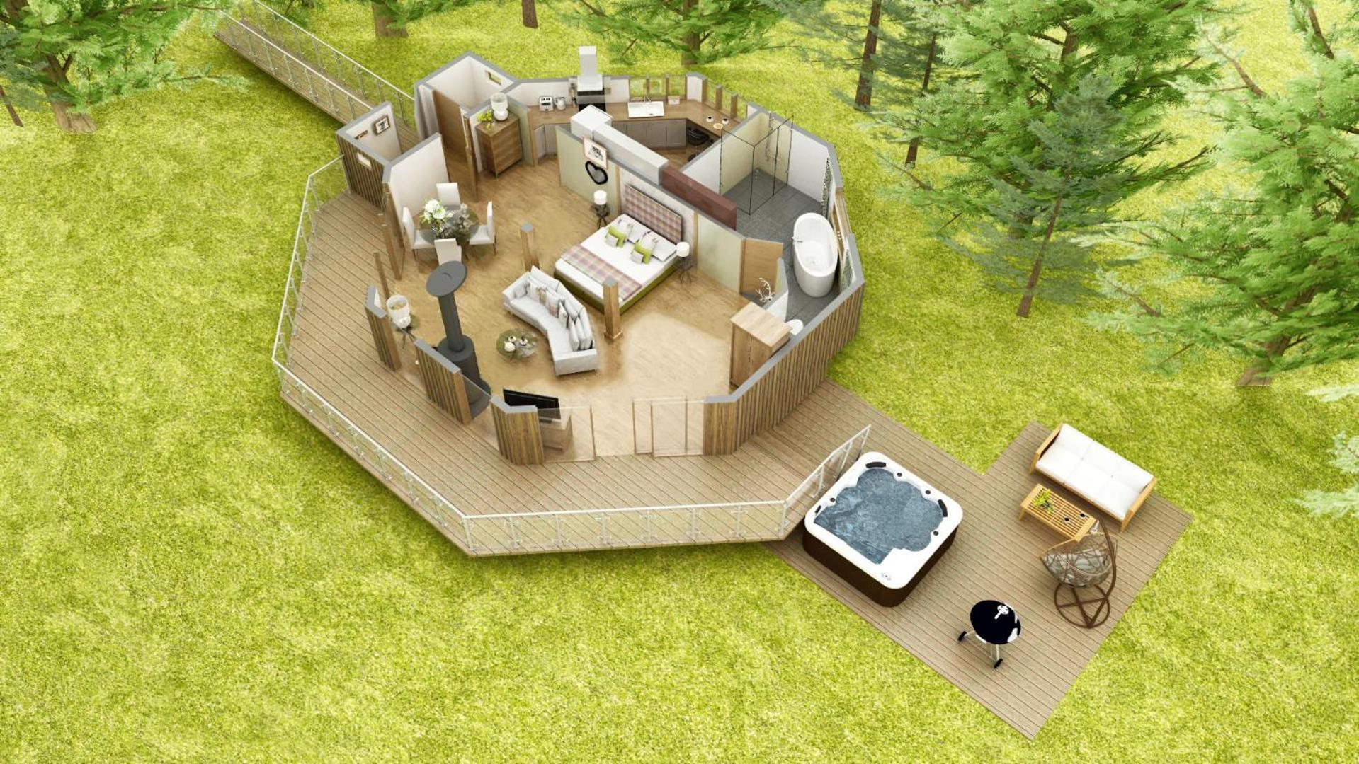 Dalnoid Cottages & Treehouses Nr Glenshee Экстерьер фото